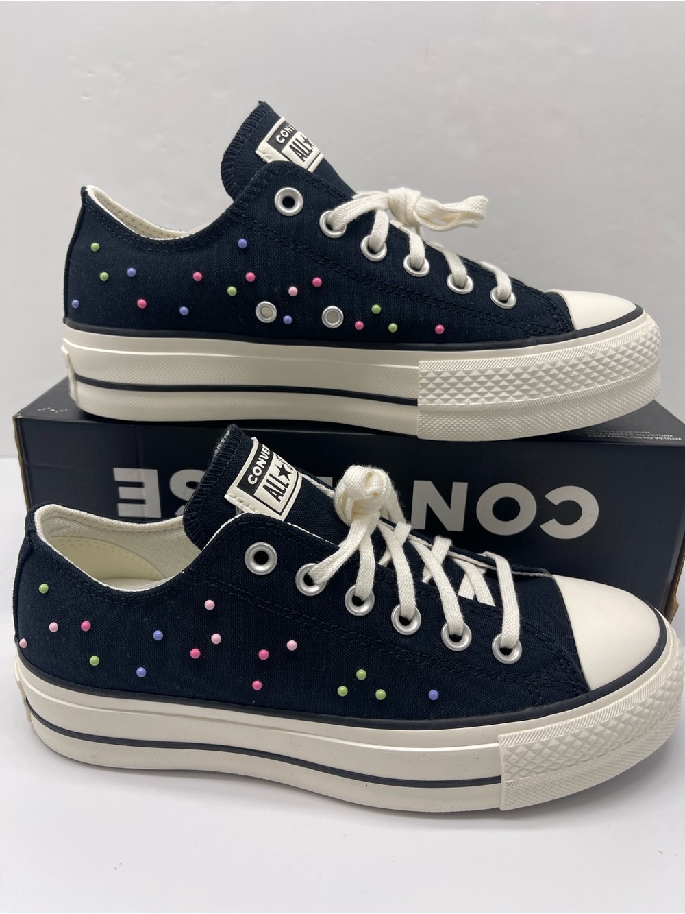 Converse WMNS A19141C CTAS LIFT OX
BLACK/PINK/FRESH CUT Platform Sneakers